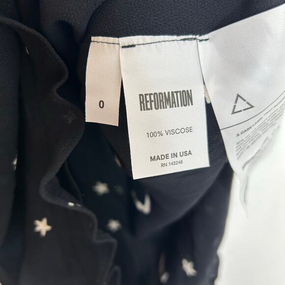 Reformation celestial mini dress sleeveless size 0 gothic moon stars - Picture 2 of 5